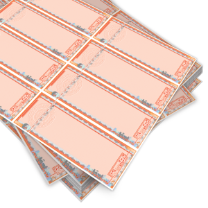 Ingressos de Identificação com Itens de Segurança em Papel Moeda 152x50mm