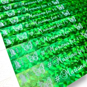 Pulseira Holográfica Personalizada IMPRESSÃO EM BRANCO